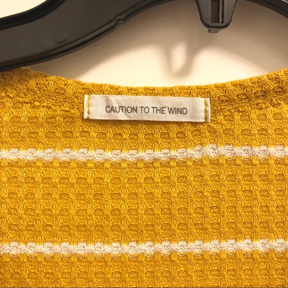 Mustard button down top - Picture 3 of 3